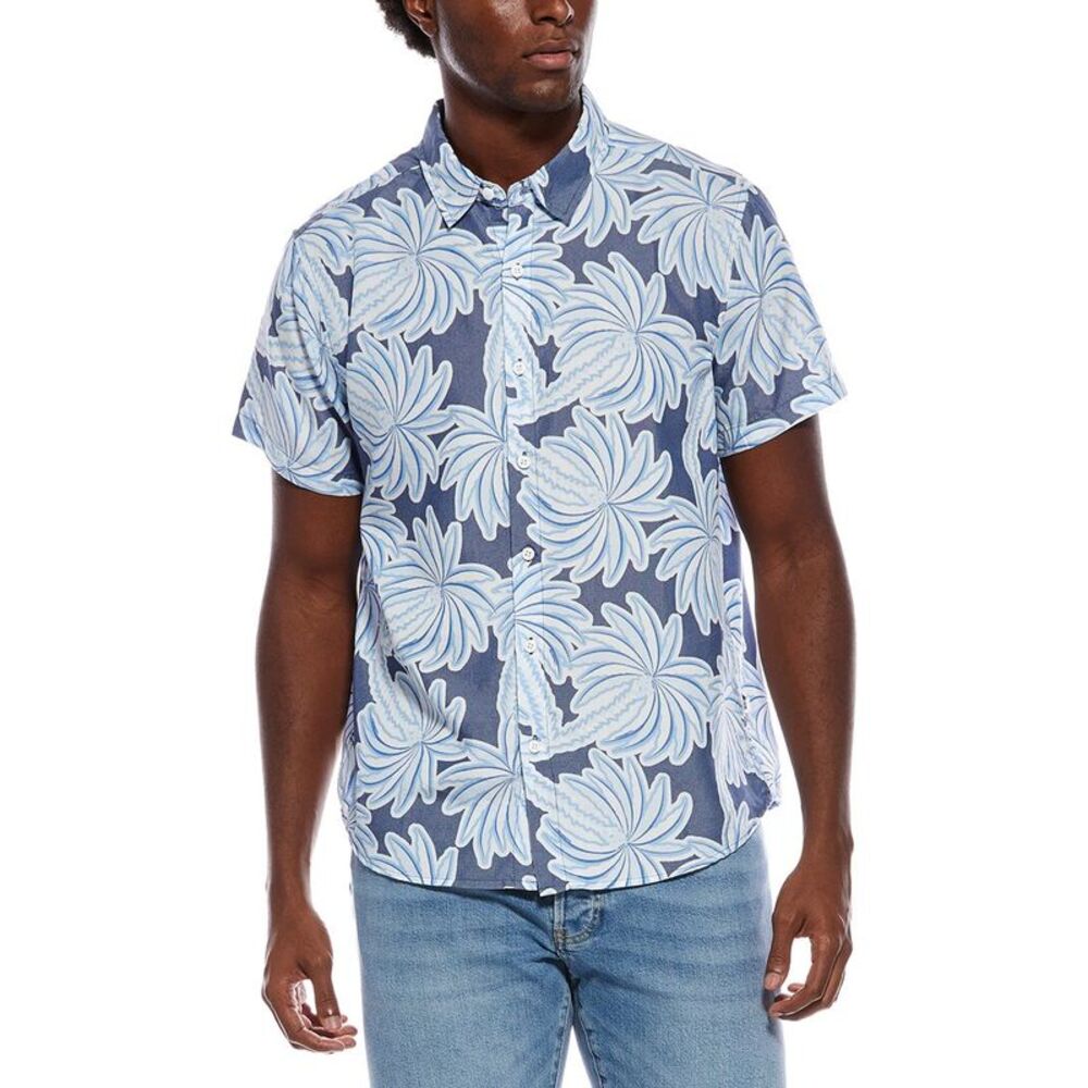 Endless Summer Mens  Woven Shirt, Navy